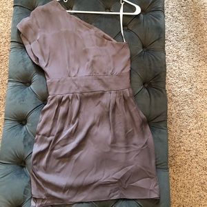 Gray one shoulder dress